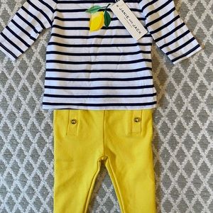 NWT, Janie and Jack Lemon Outfit, 6-12 Months